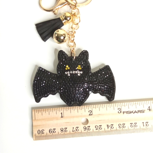 HALLOWEEN SPARKLE BAT KEY CHAIN - Picture 3 of 3